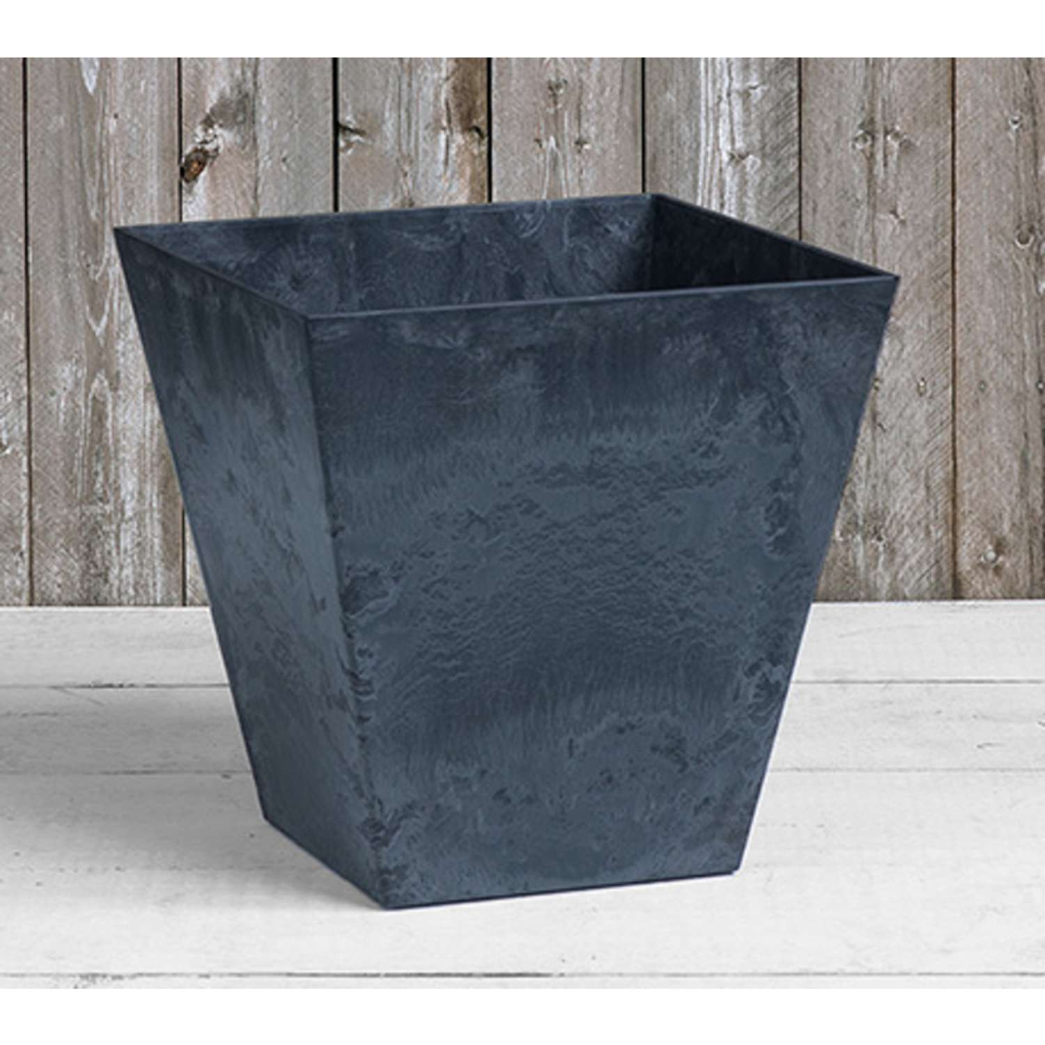  Novelty Artstone 8 In. H X 7.8 In. W X 7.8 In. D Resin Ella Planter Black