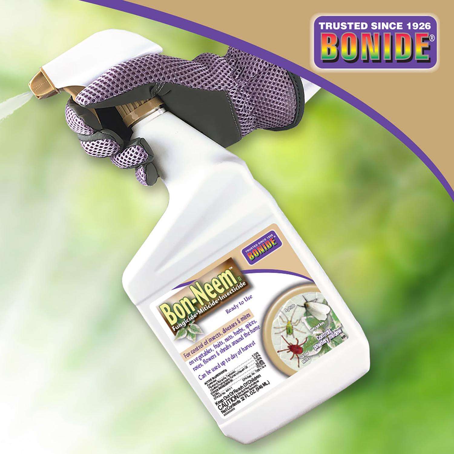  Bonide Bon-Neem II Organic 3 In 1 Garden Insect Spray Liquid 32 Oz