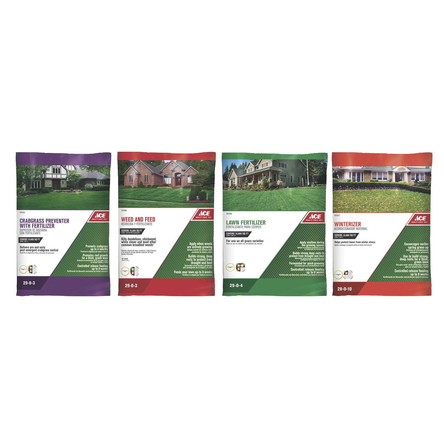  Ace 4 Step Annual Program Lawn Fertilizer For All Grasses 15000 Sq Ft