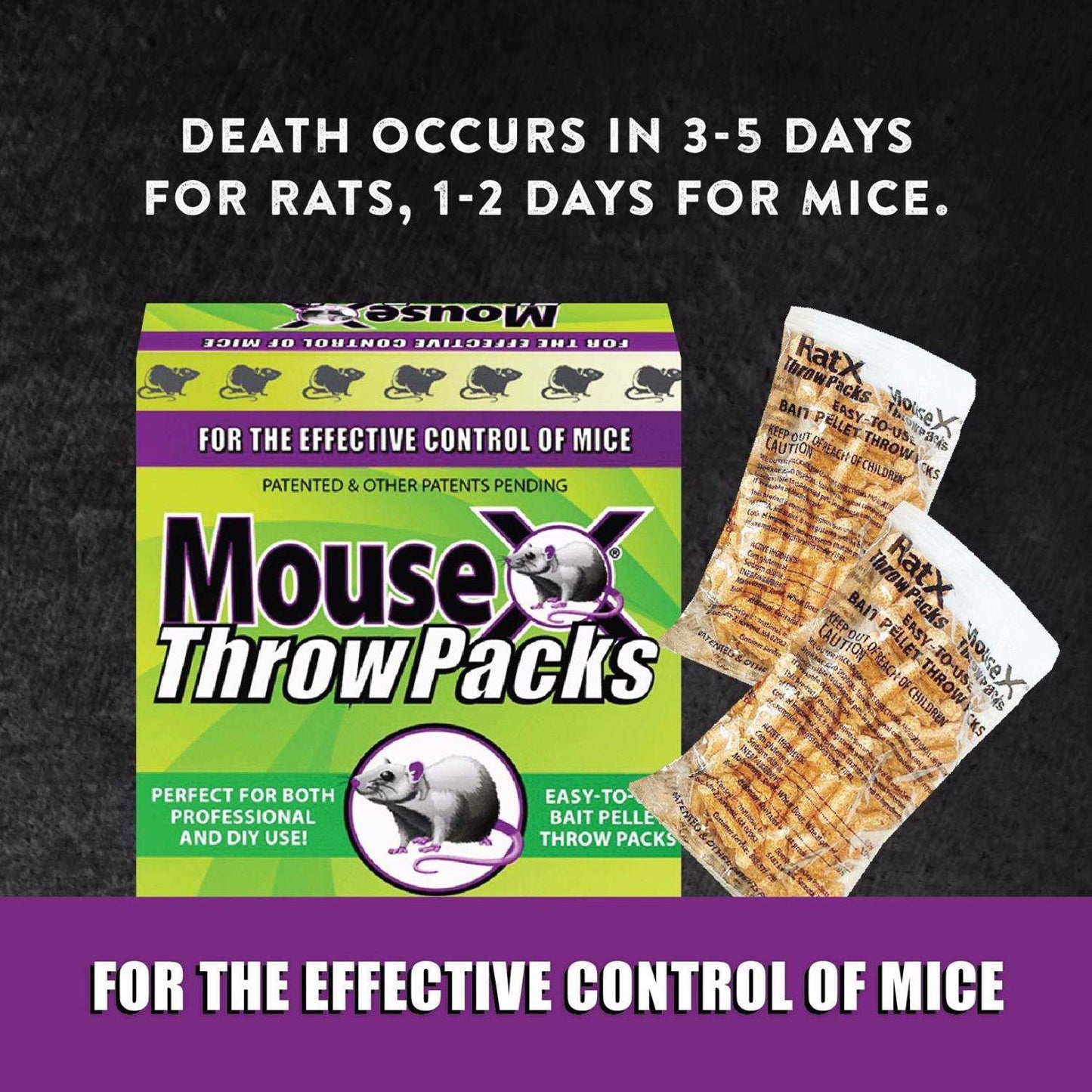  MouseX Non-Toxic Bait Pellet Throw Pack For Mice 12 Oz 6 Pk
