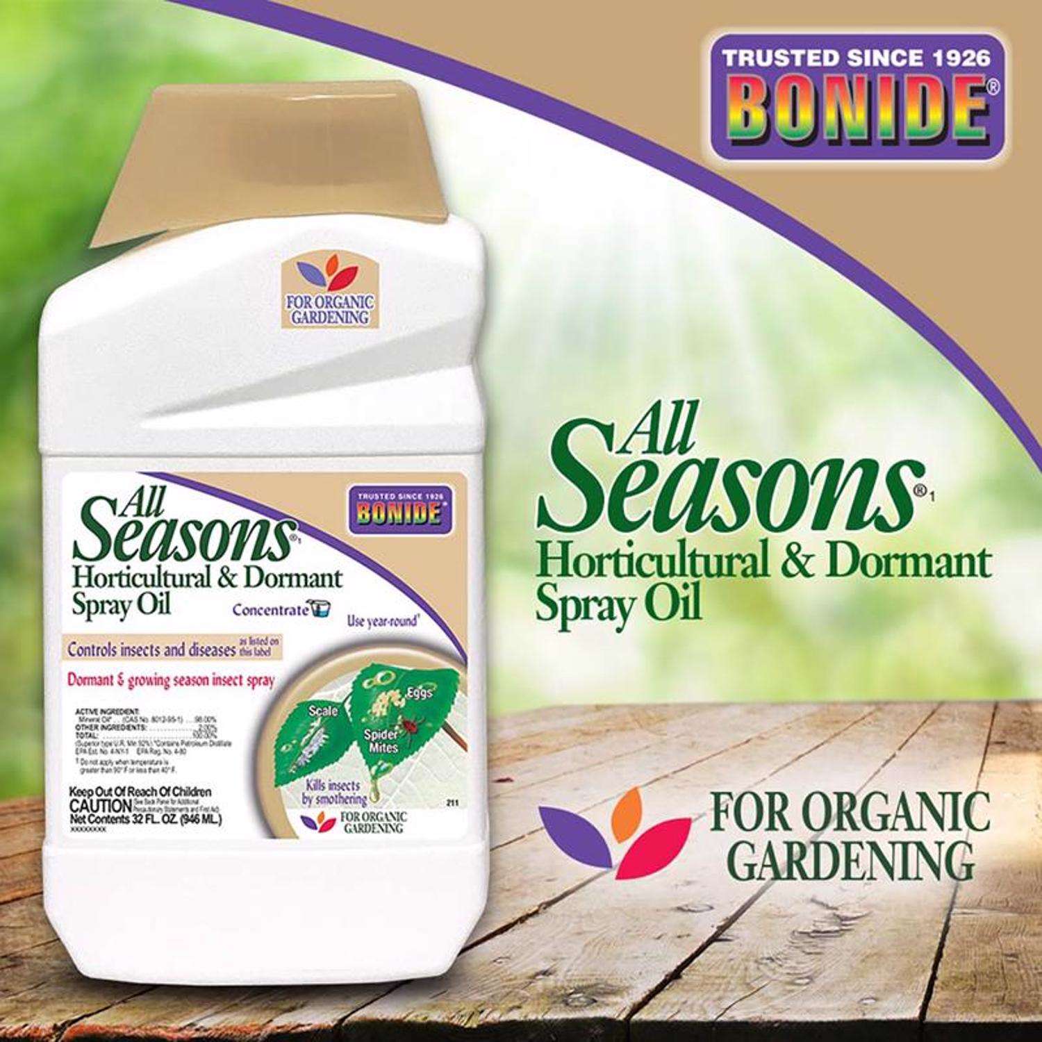  Bonide All Seasons Organic Horticultural Spray Oil Liquid Concentrate 32 Oz