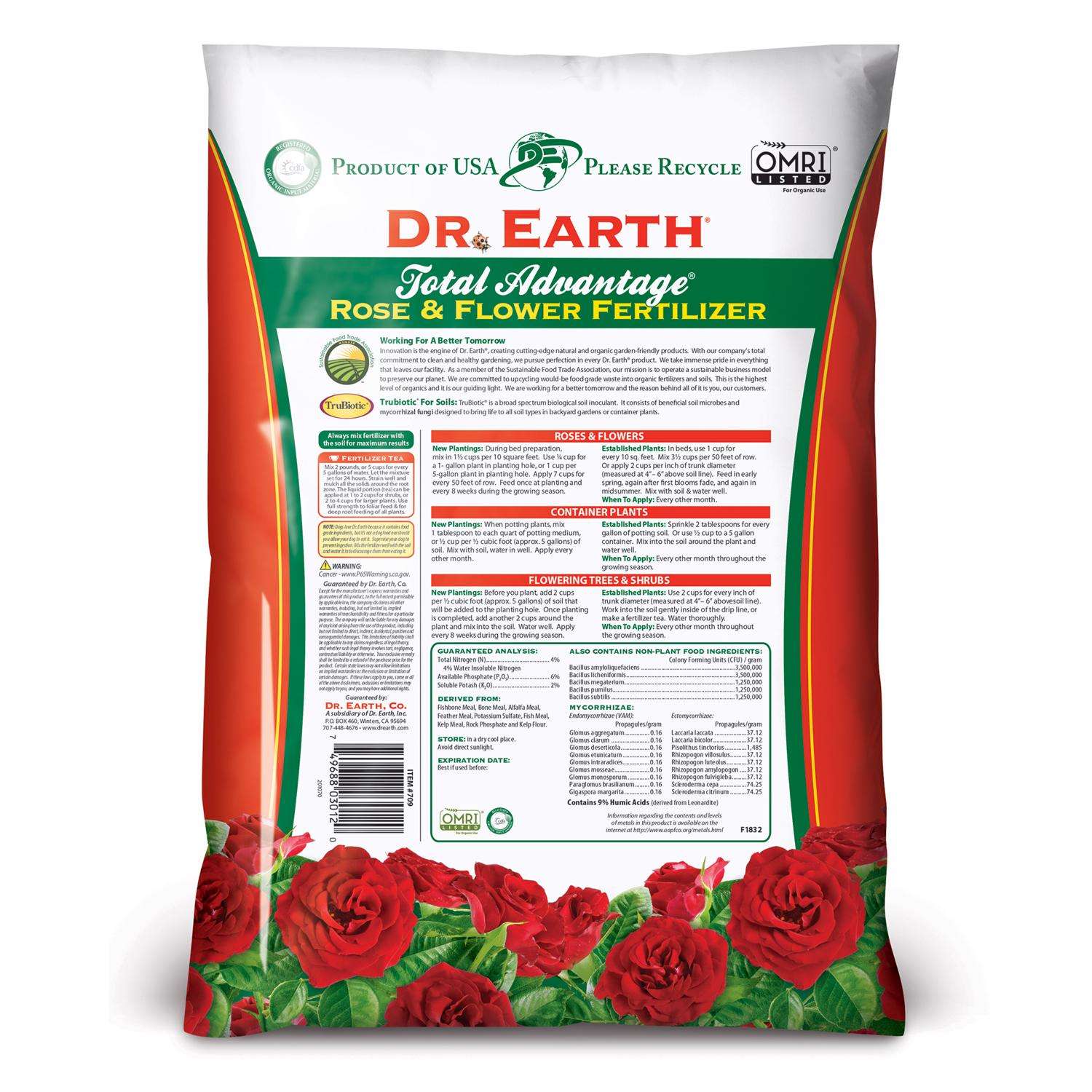  Dr. Earth Total Advantage Organic Granules Rose Plant Food 12 Lb