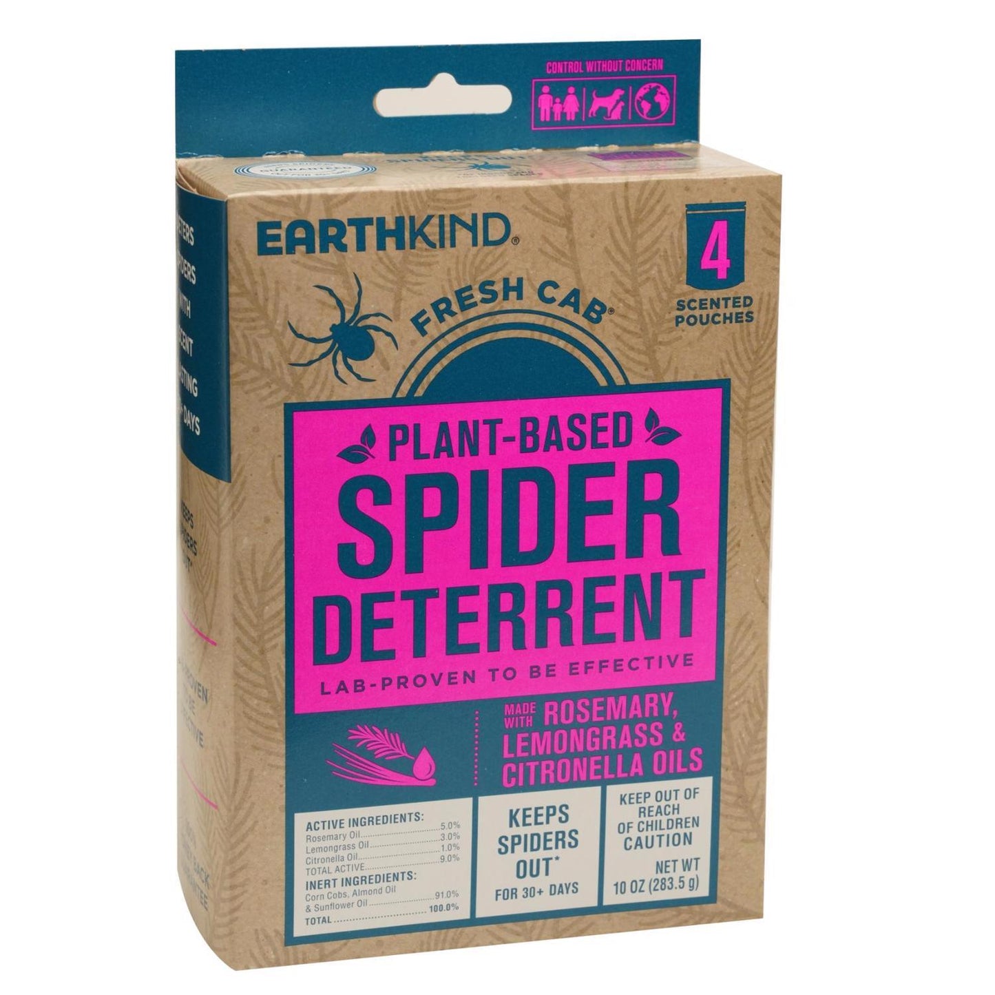  EarthKind Fresh Cab Insect Repellent Pouch For Spiders 10 Oz