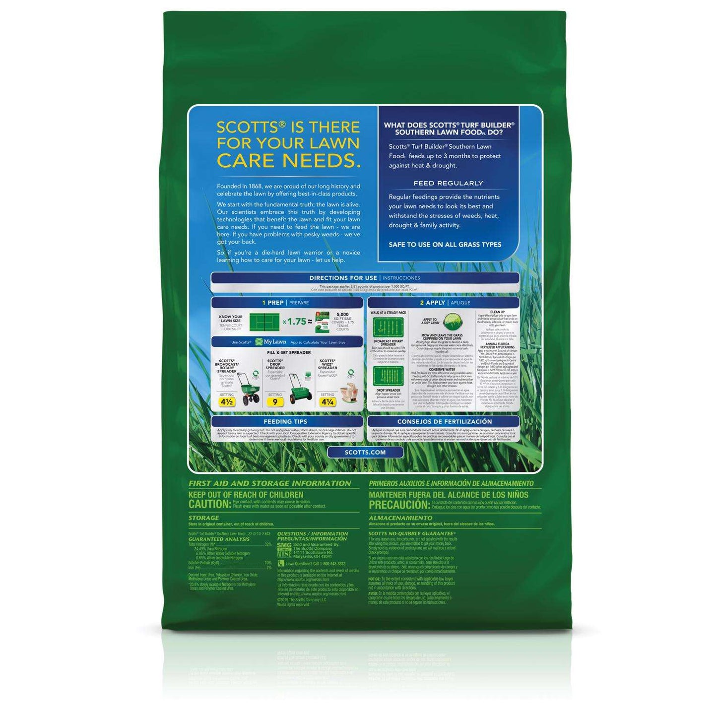  Scotts Turf Builder All-Purpose Lawn Fertilizer For All Grasses 5000 Sq Ft