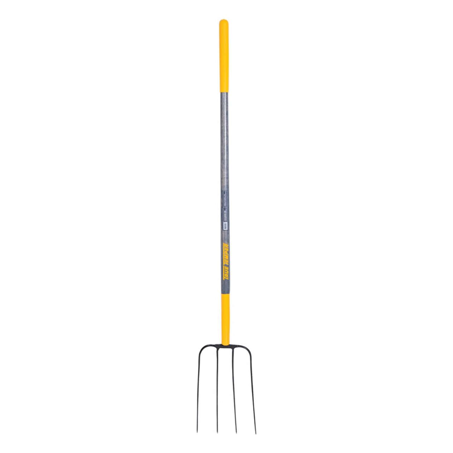  True Temper 4 Tine Steel Manure Fork 48 In. Wood Handle