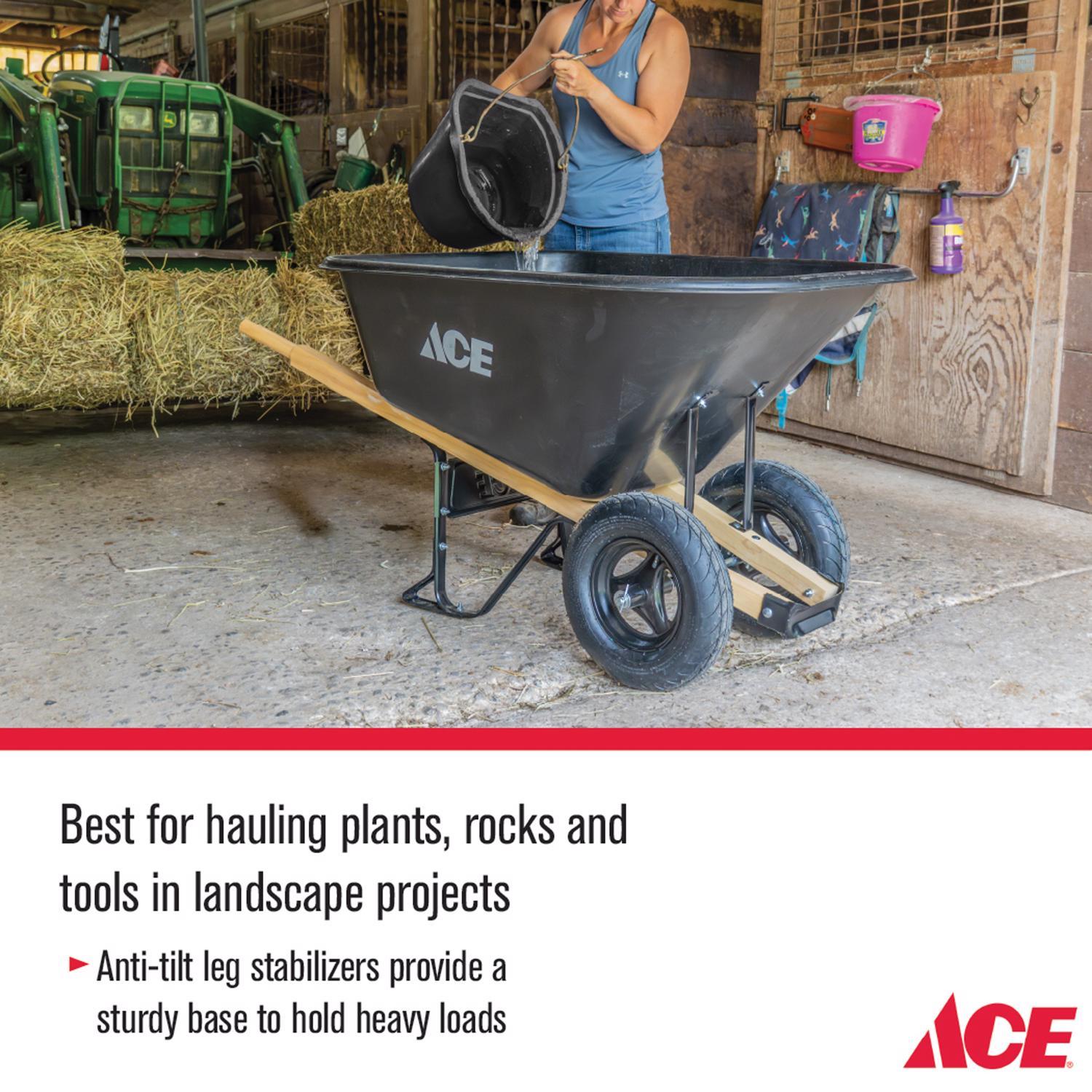  Ace Poly Wheelbarrow 10 Cu Ft