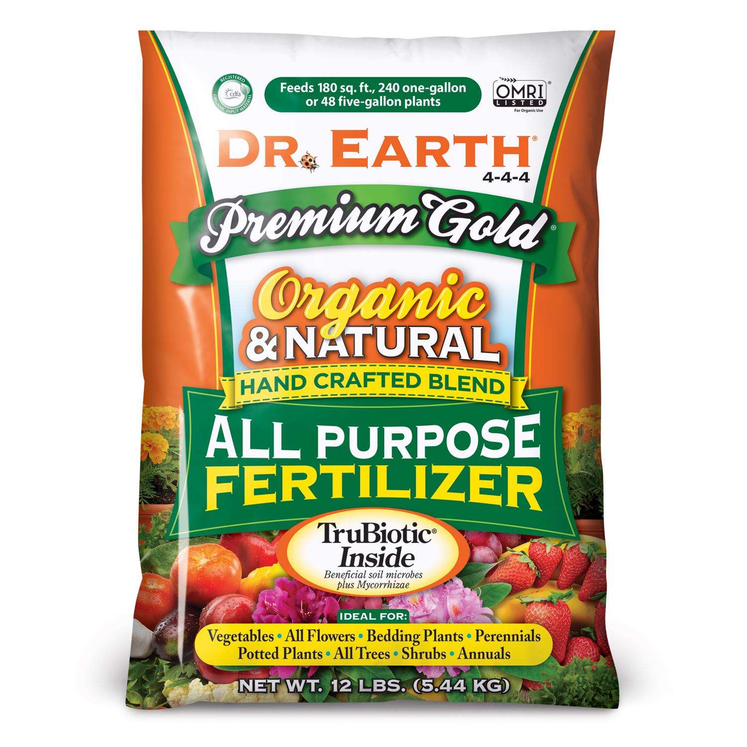  Dr. Earth Premium Gold Organic Granules Plant Food 12 Lb