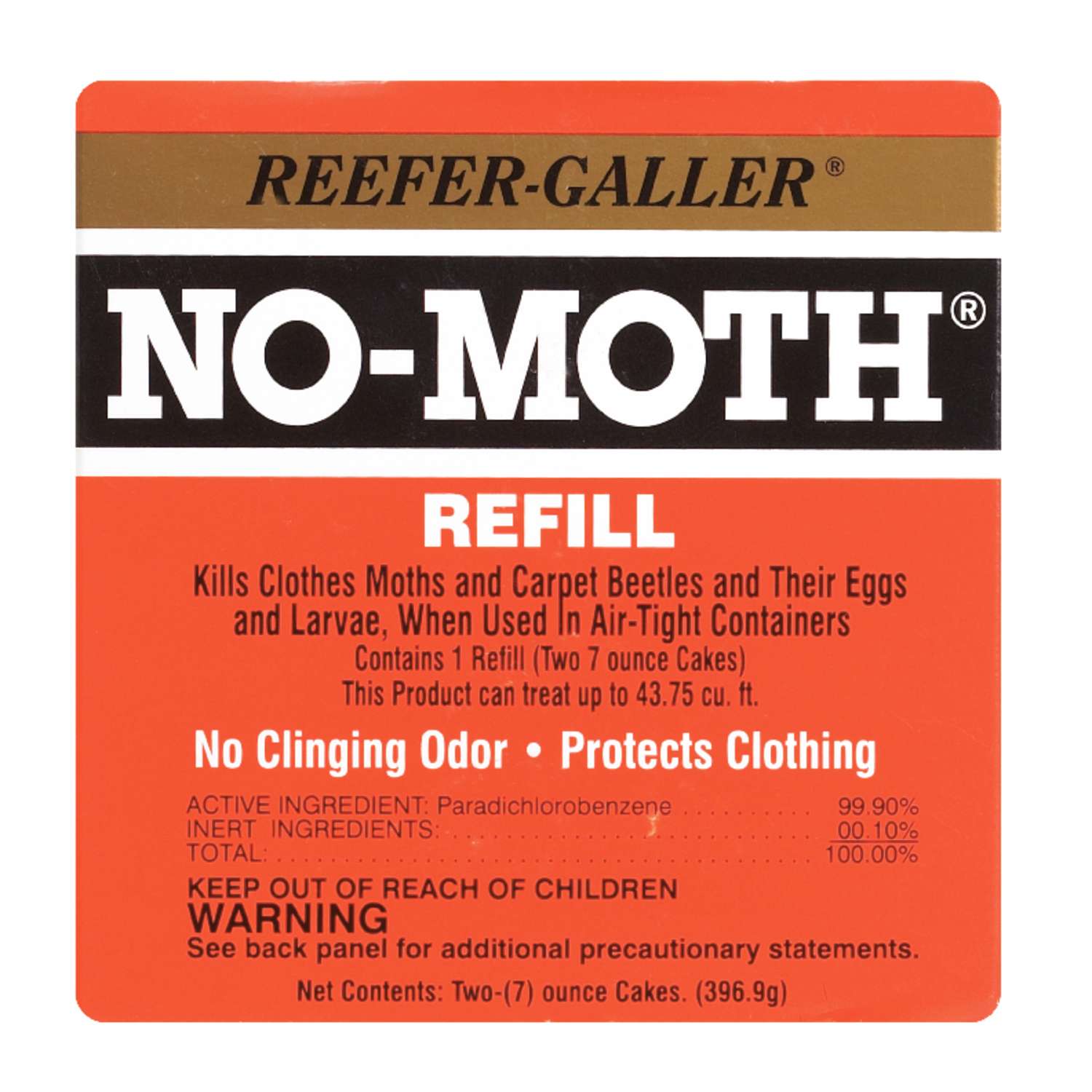  Reefer-Galler NO-MOTH Moth Balls 7 Oz