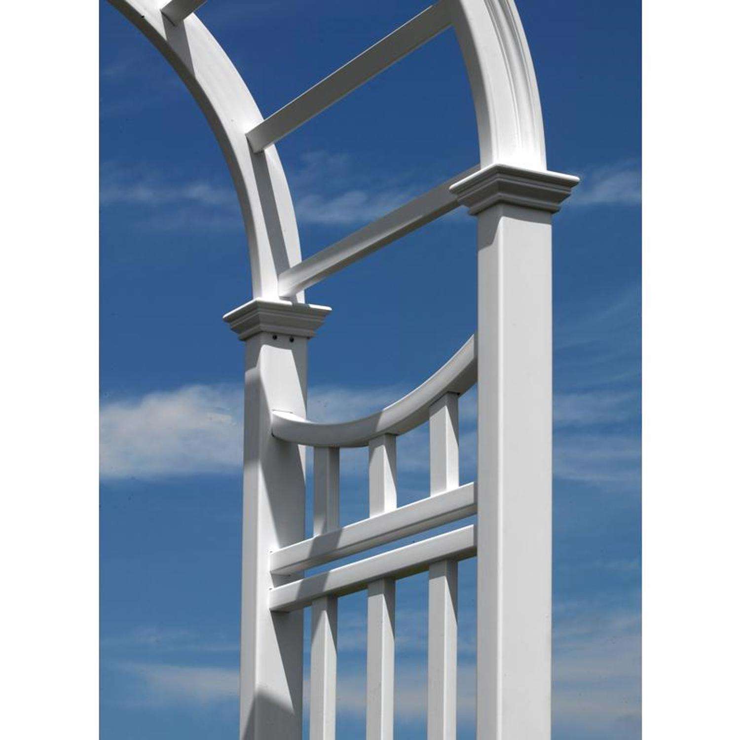  Vita Vienna 86.5 In. H White Vinyl Garden Arbor