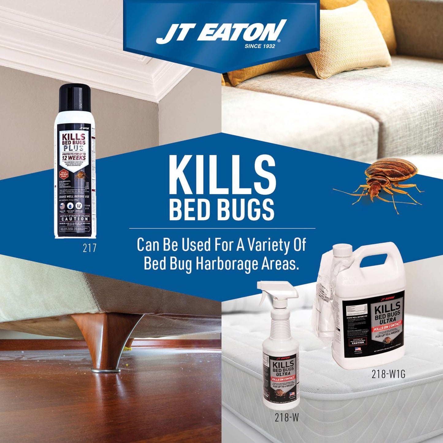  JT Eaton KILLS Plus Insect Killer Aerosol 17.5 Oz