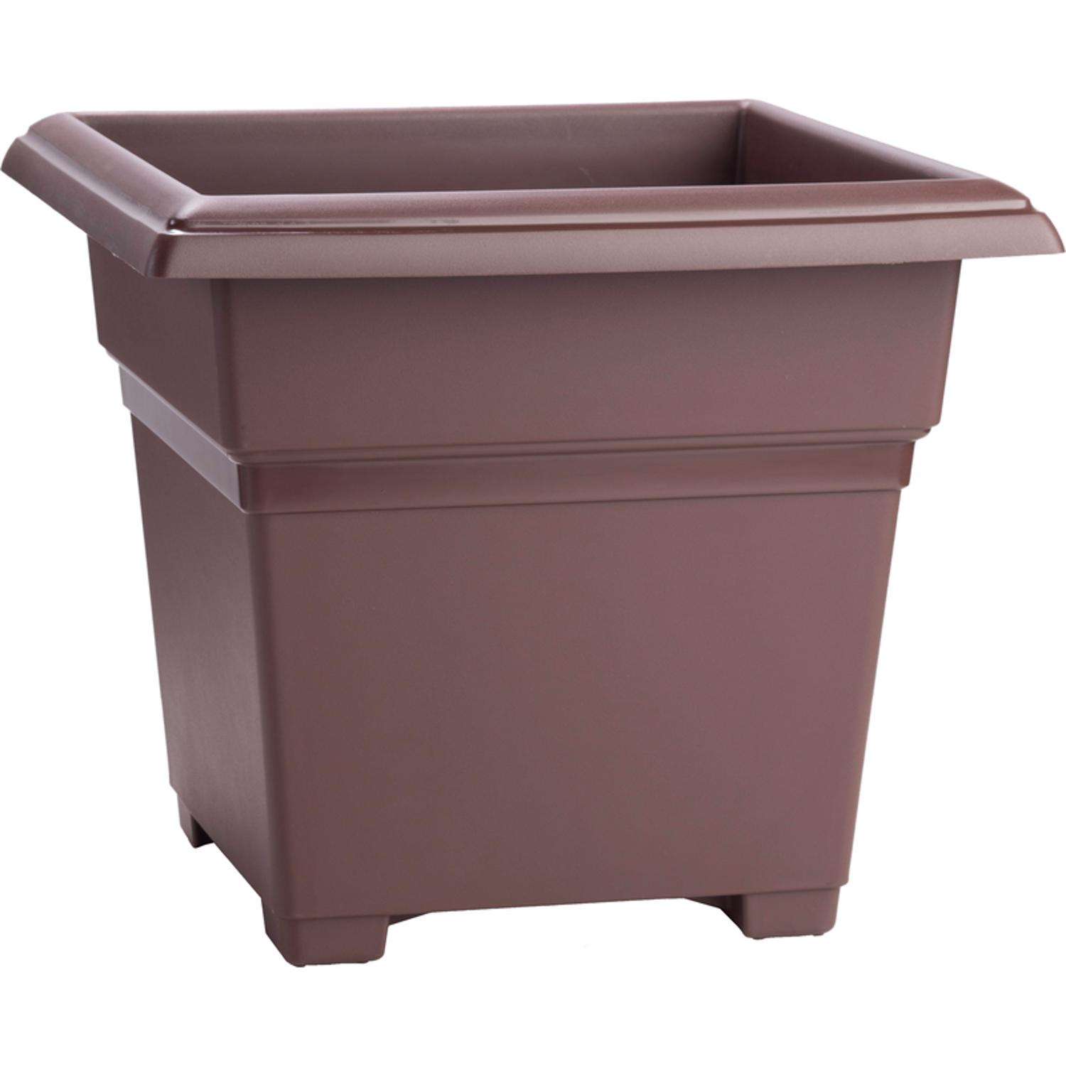  Novelty 15 In. H X 18 In. W X 18 In. D Plastic Countryside Tub Patio Planter Brown