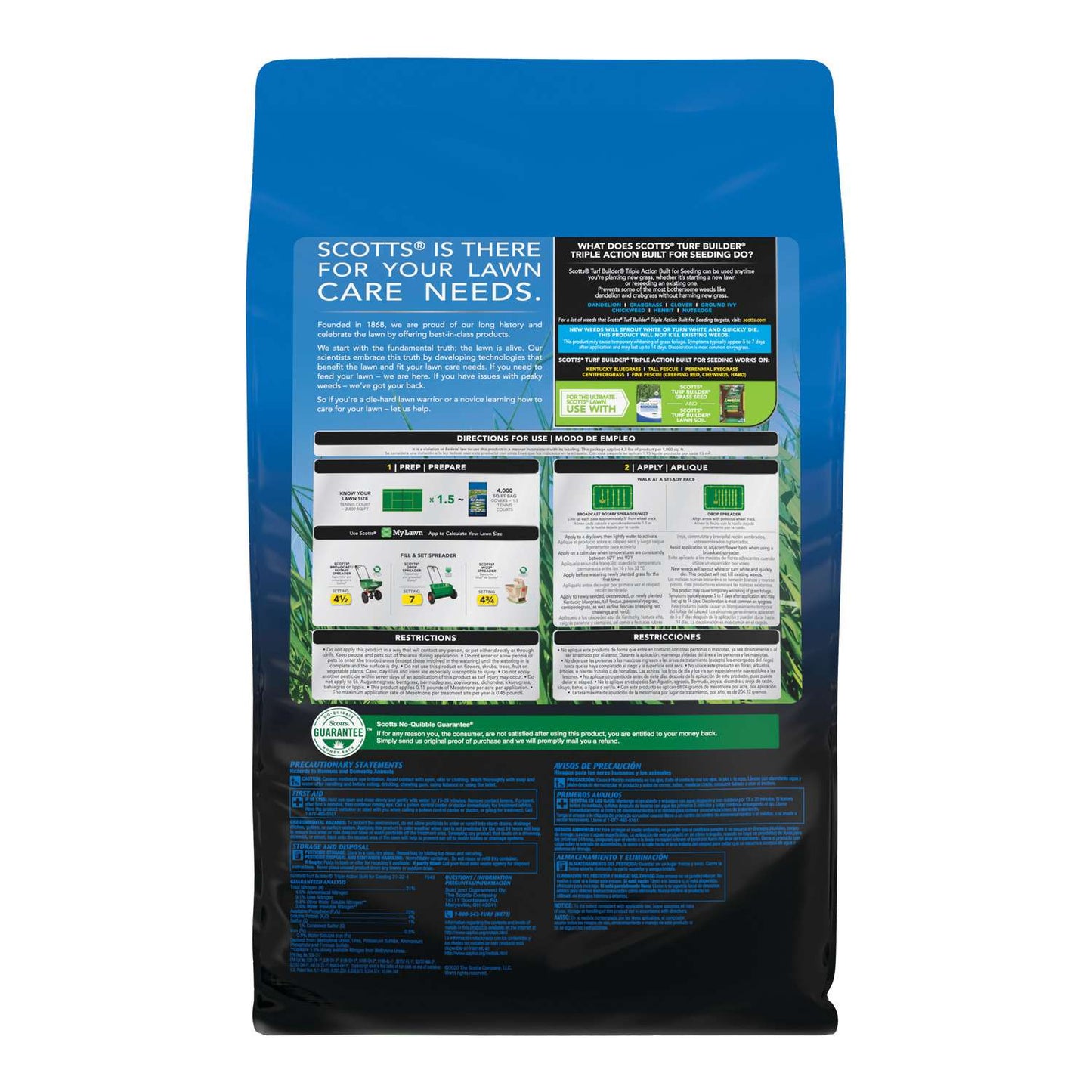  Scotts Turf Builder Pre Emergent Preventer & Fertilizer Lawn Fertilizer For All Grasses 4000 Sq Ft
