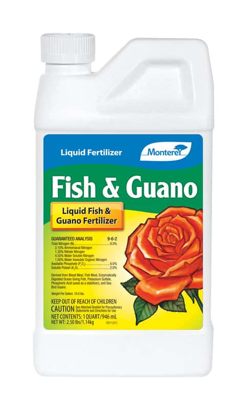  Monterey Fish And Guano 9-6-2 Plant Fertilizer 1 Qt