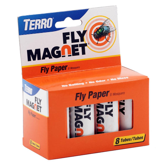  TERRO Fly Magnet Fly Paper 8 Pk