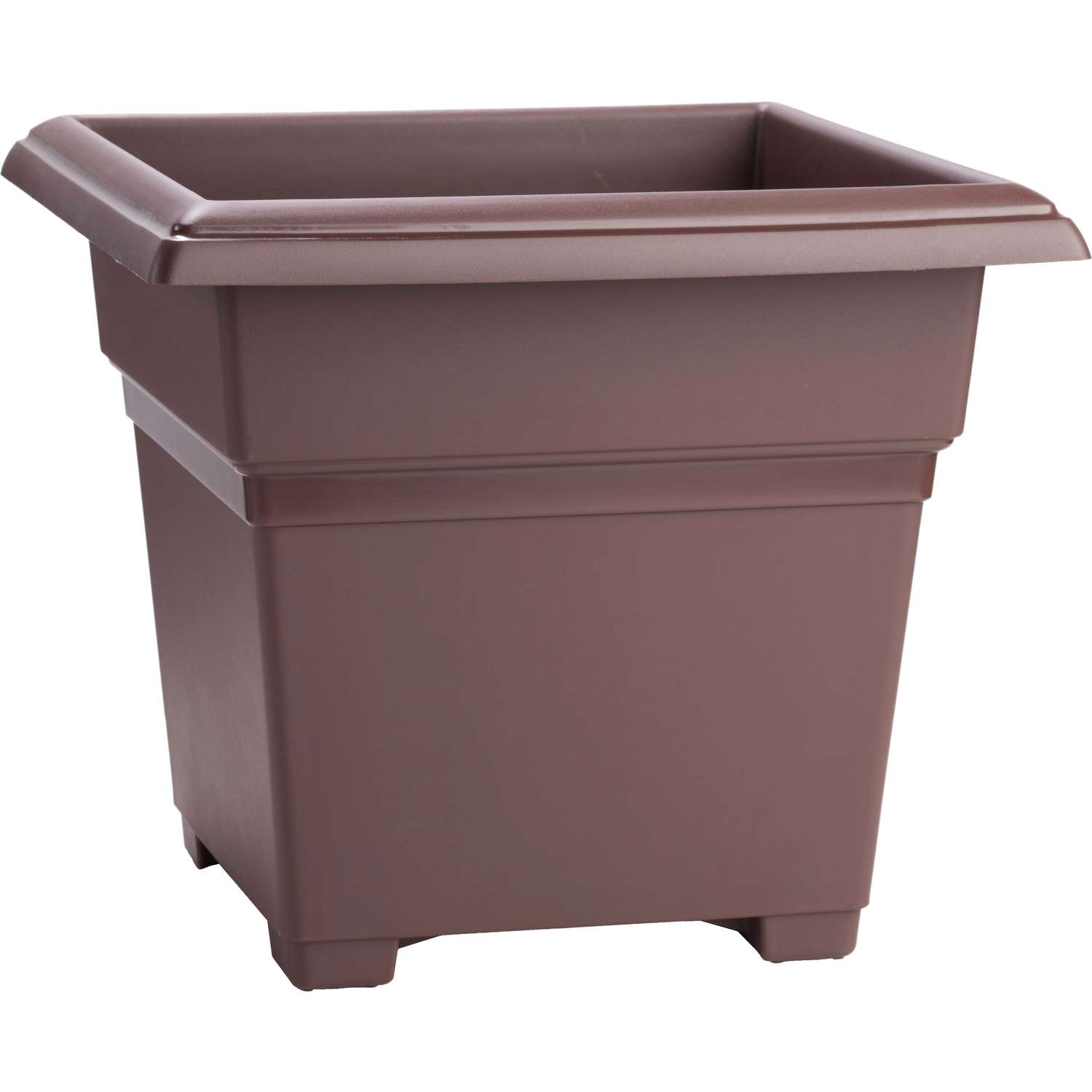  Novelty 13 In. H X 14 In. W X 14 In. D Plastic Countryside Tub Patio Planter Brown