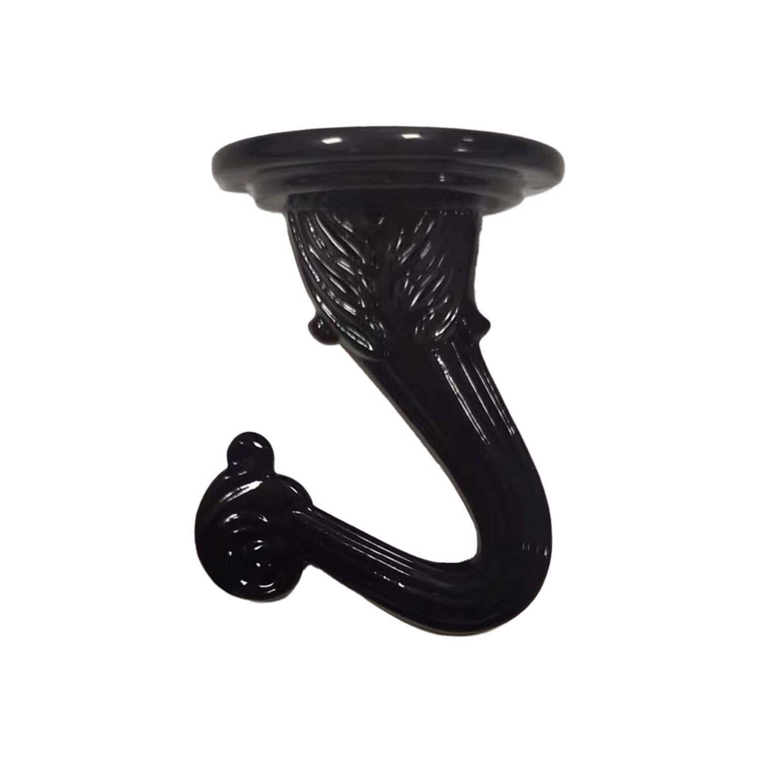  Living Accents Black Zinc 1.5 In. H Sturdy Swag Hook 2 Pk