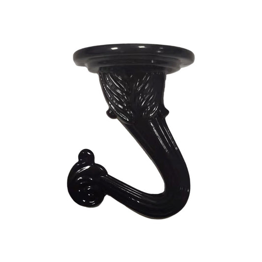  Living Accents Black Zinc 1.5 In. H Sturdy Swag Hook 2 Pk