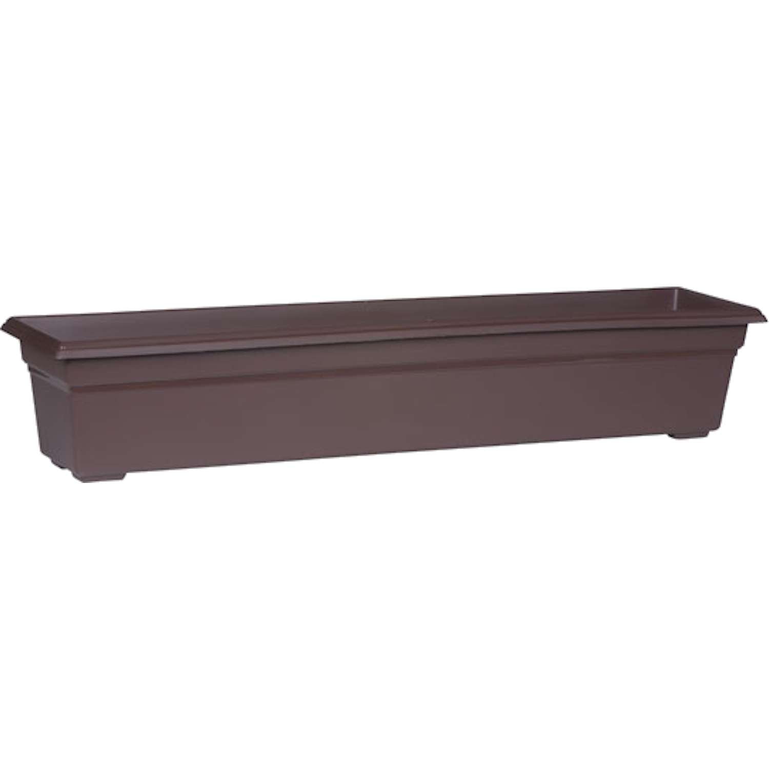  Novelty 6.4 In. H X 35.8 In. W X 8 In. D Plastic Countryside Flowerbox Flower Box Brown