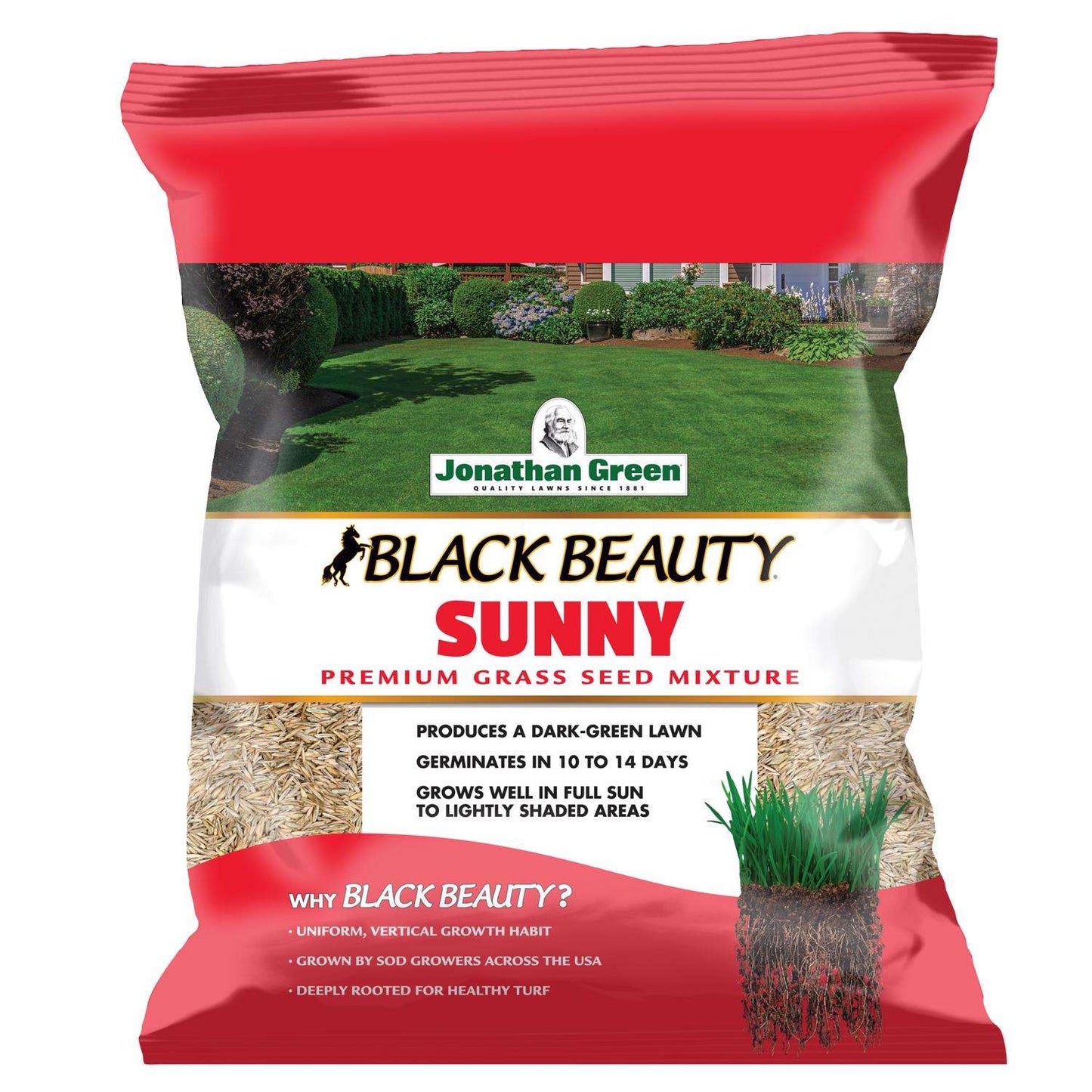  Jonathan Green Black Beauty Sunny Mixed Full Sun Grass Seed 7 Lb