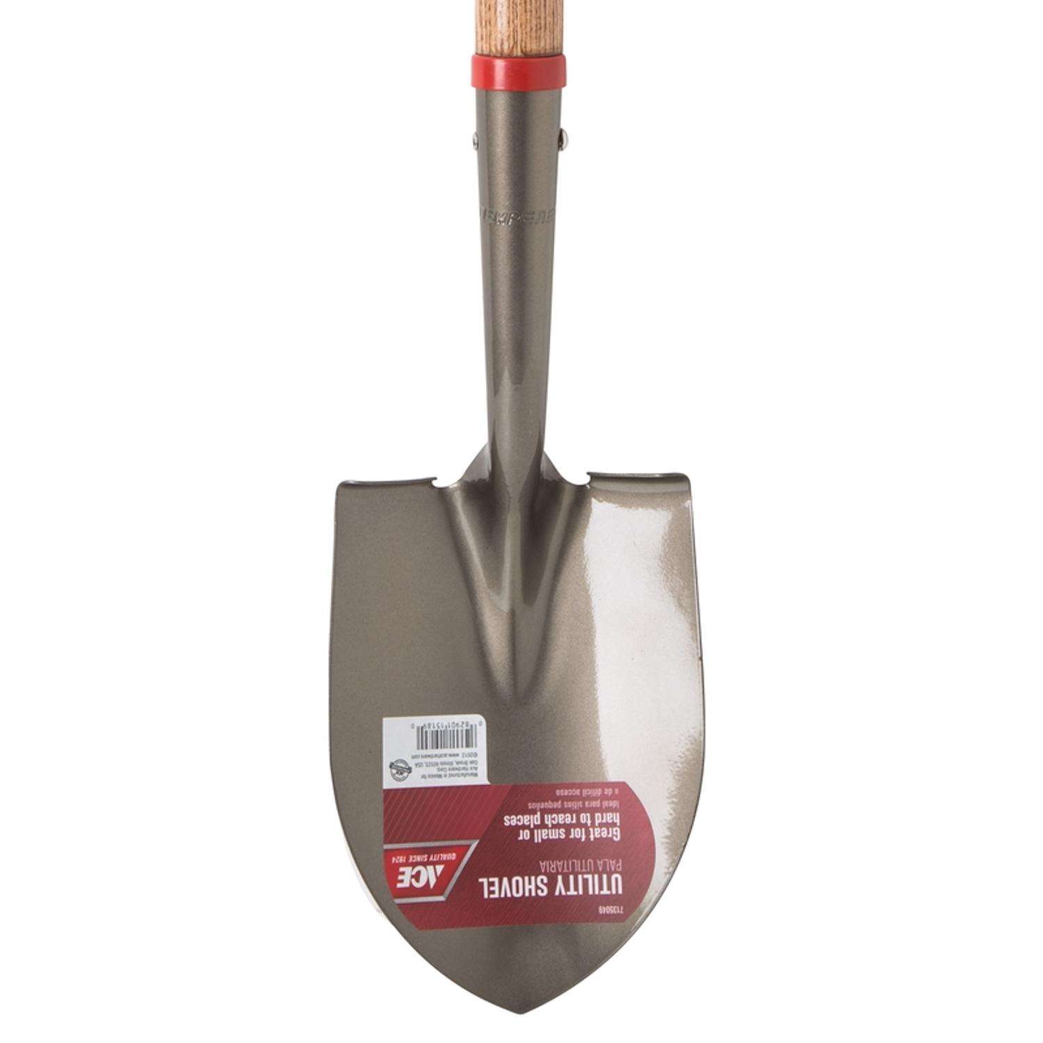  Ace Little Pal 27 In. Steel Round Utility Shovel Wood Handle