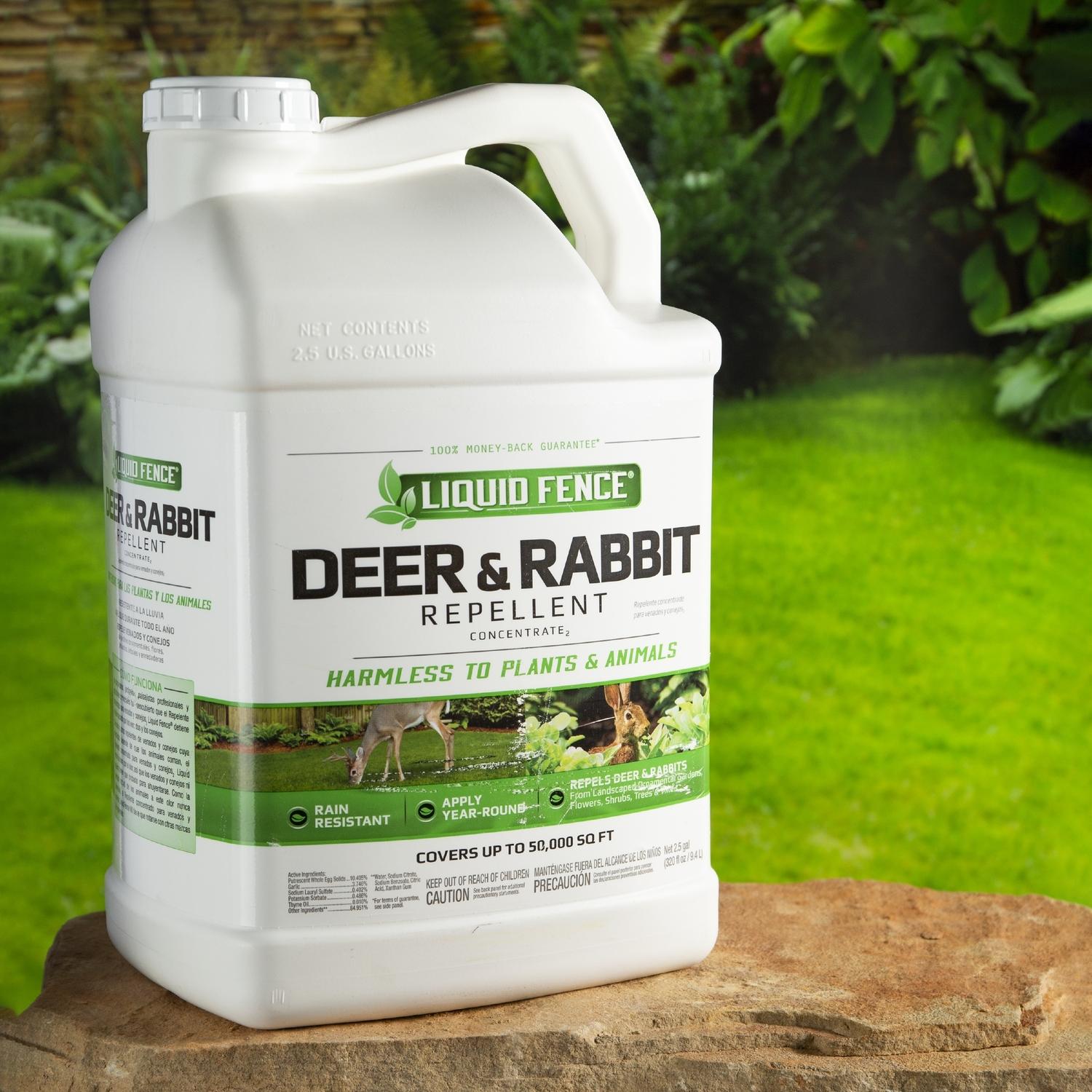  Liquid Fence Animal Repellent Concentrate For Deer And Rabbits 2.5 Gal