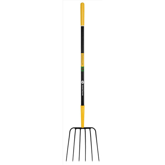  John Deere 6 Tine Steel Manure Fork 48 In. Fiberglass Handle