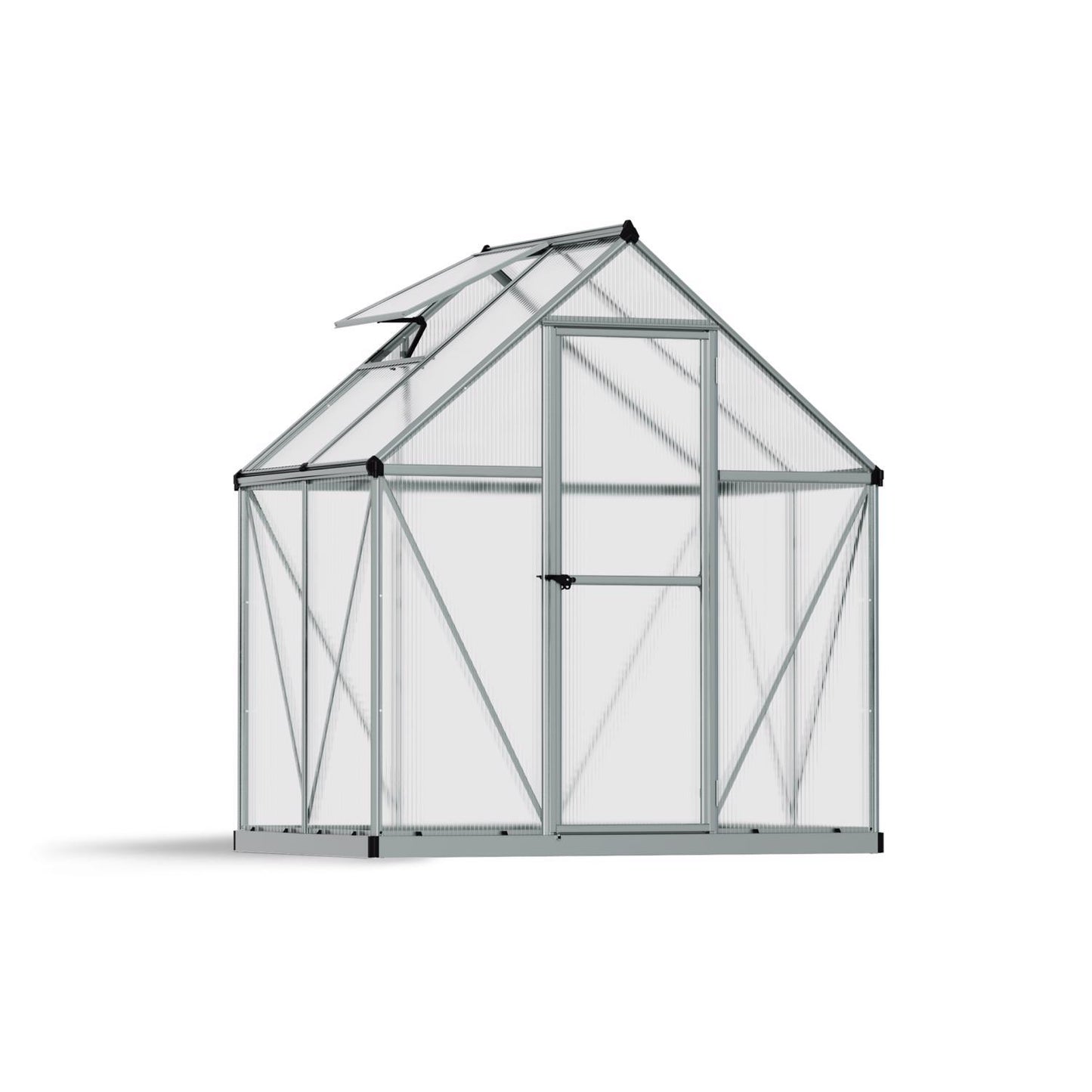  Canopia By Palram Mythos Silver 72.8 In. W X 49.6 In. D X 81.9 In. H Walk-In Greenhouse