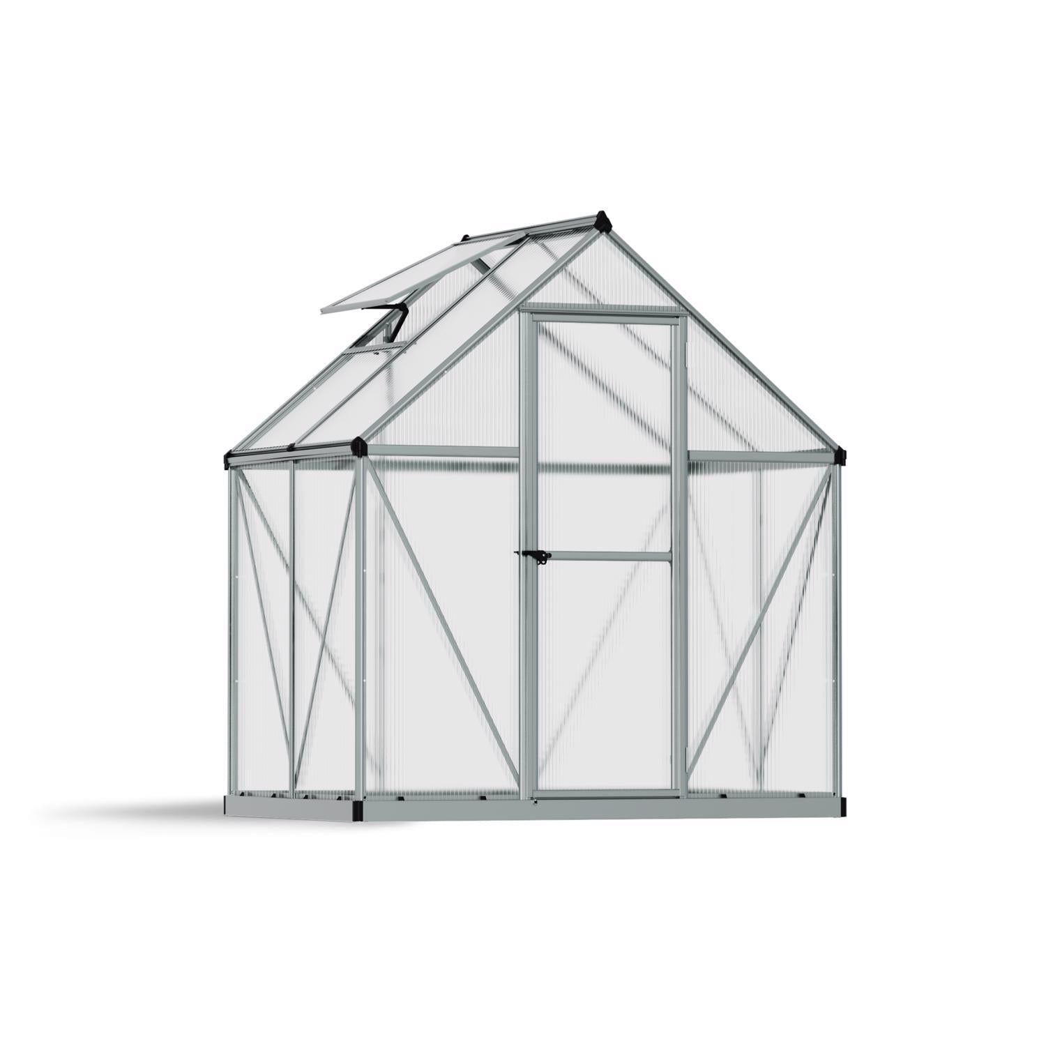  Canopia By Palram Mythos Silver 72.8 In. W X 49.6 In. D X 81.9 In. H Walk-In Greenhouse