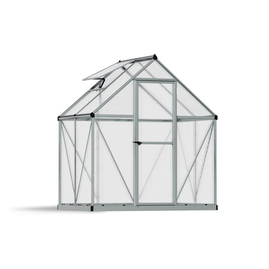  Canopia By Palram Mythos Silver 72.8 In. W X 49.6 In. D X 81.9 In. H Walk-In Greenhouse