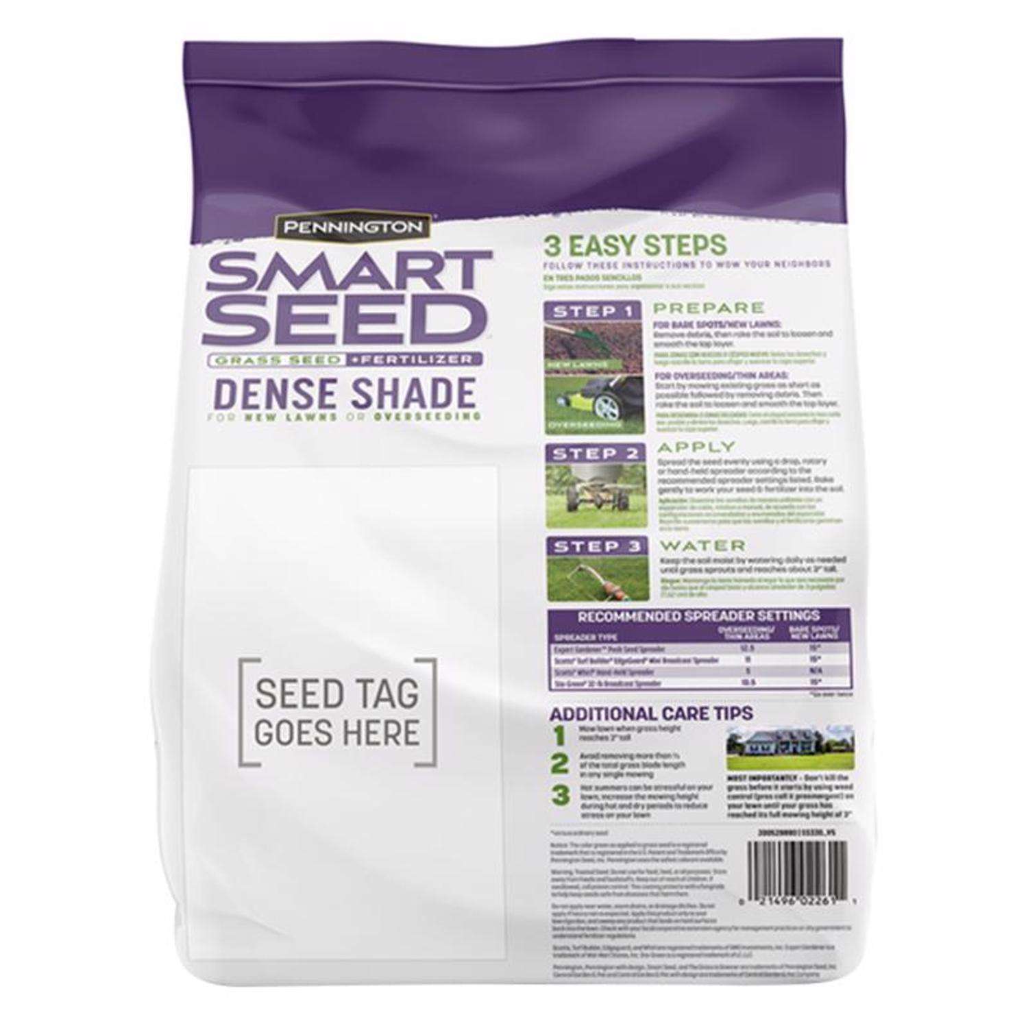  Pennington Smart Seed Mixed Dense Shade Grass Seed And Fertilizer 3 Lb