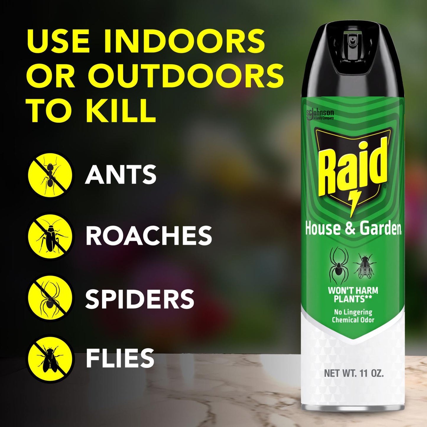  Raid House & Garden Insect Killer Liquid 11 Oz