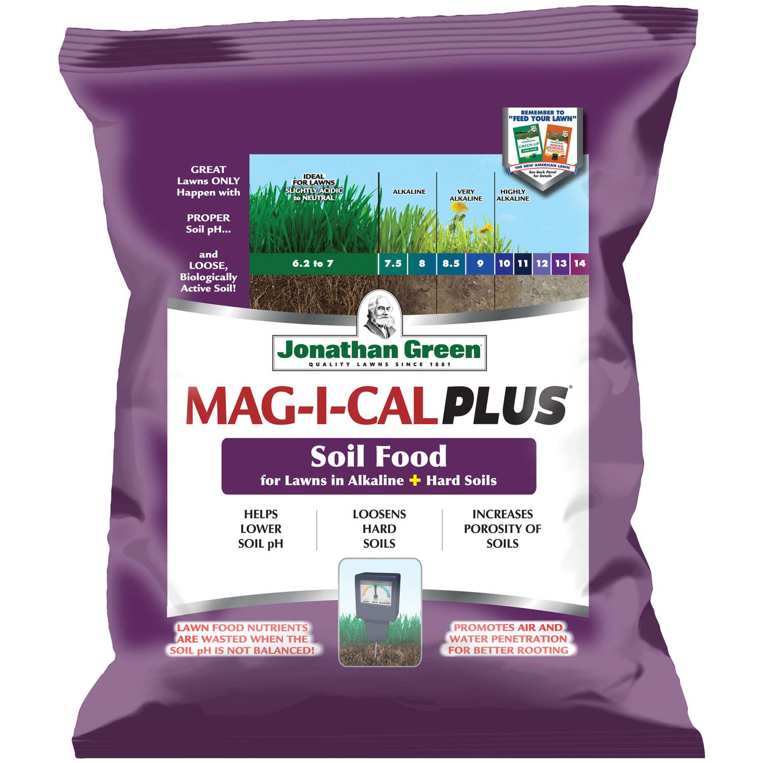  Jonathan Green Mag-I-Cal Plus Alkaline Annual Program Lawn Fertilizer For All Grasses 5000 Sq Ft