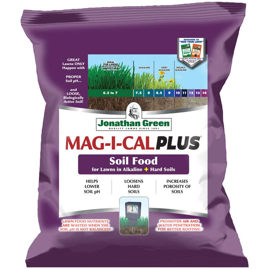  Jonathan Green Mag-I-Cal Plus Alkaline Annual Program Lawn Fertilizer For All Grasses 5000 Sq Ft