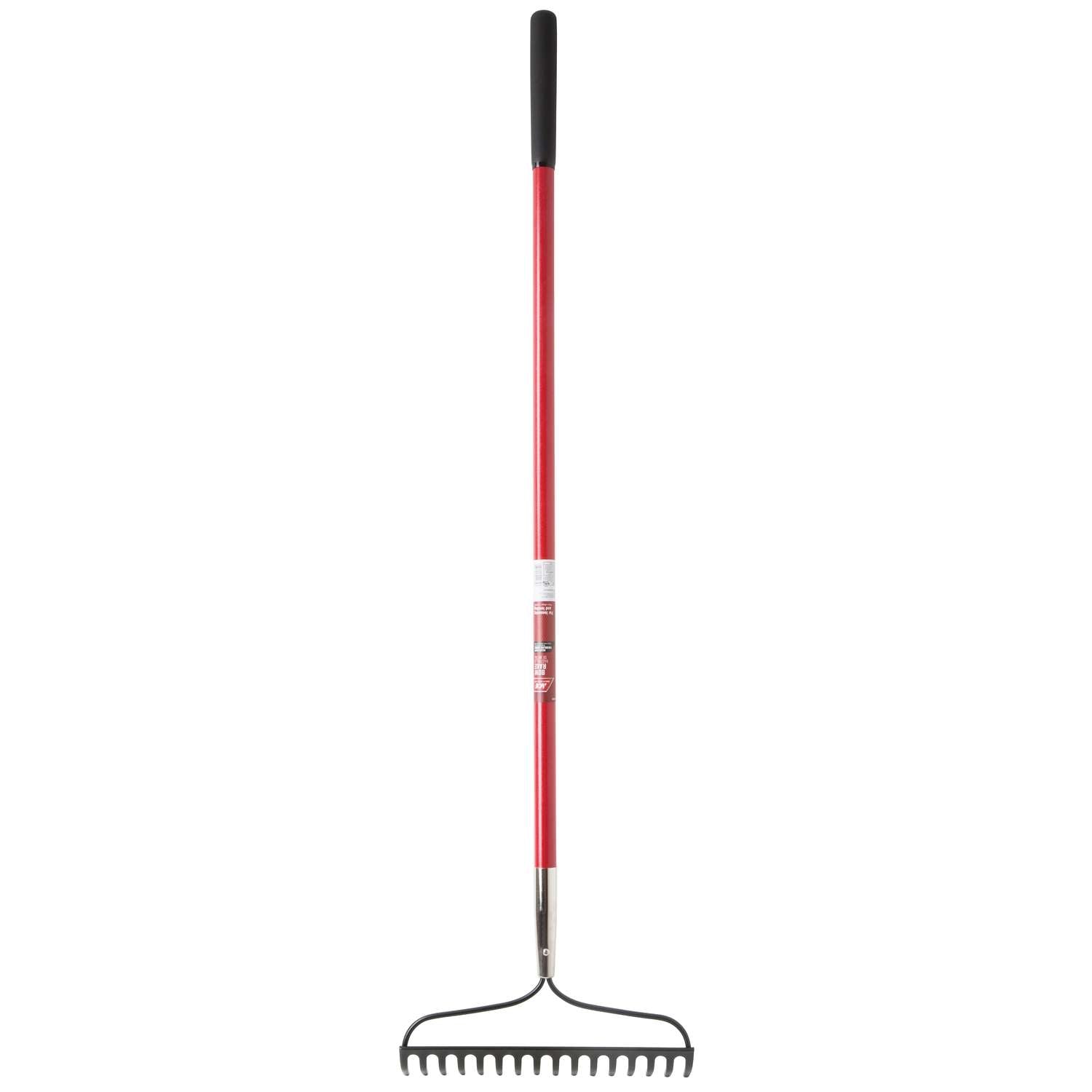  Ace 57 In. 16 Tine Steel Bow Rake Fiberglass Handle