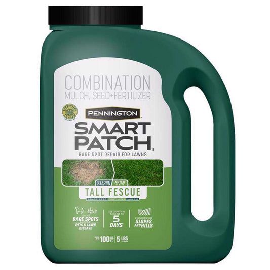  Pennington Smart Patch Tall Fescue Grass Sun Or Shade Seed/Fertilizer/Mulch Repair Kit 5 Lb