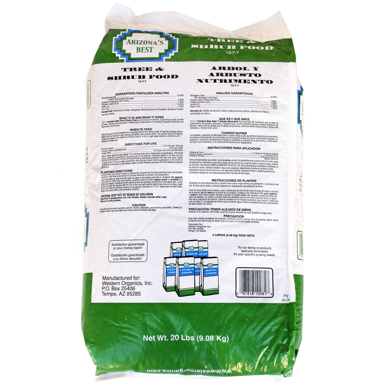  Arizona's Best Granules Plant Food 20 Lb