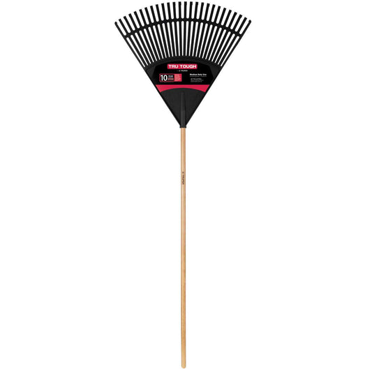  Truper Tru-Tough 66.5 In. 26 Tine Poly Leaf Rake Wood Handle