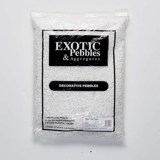  Exotic White Stone Deco Pebbles 20 Lb