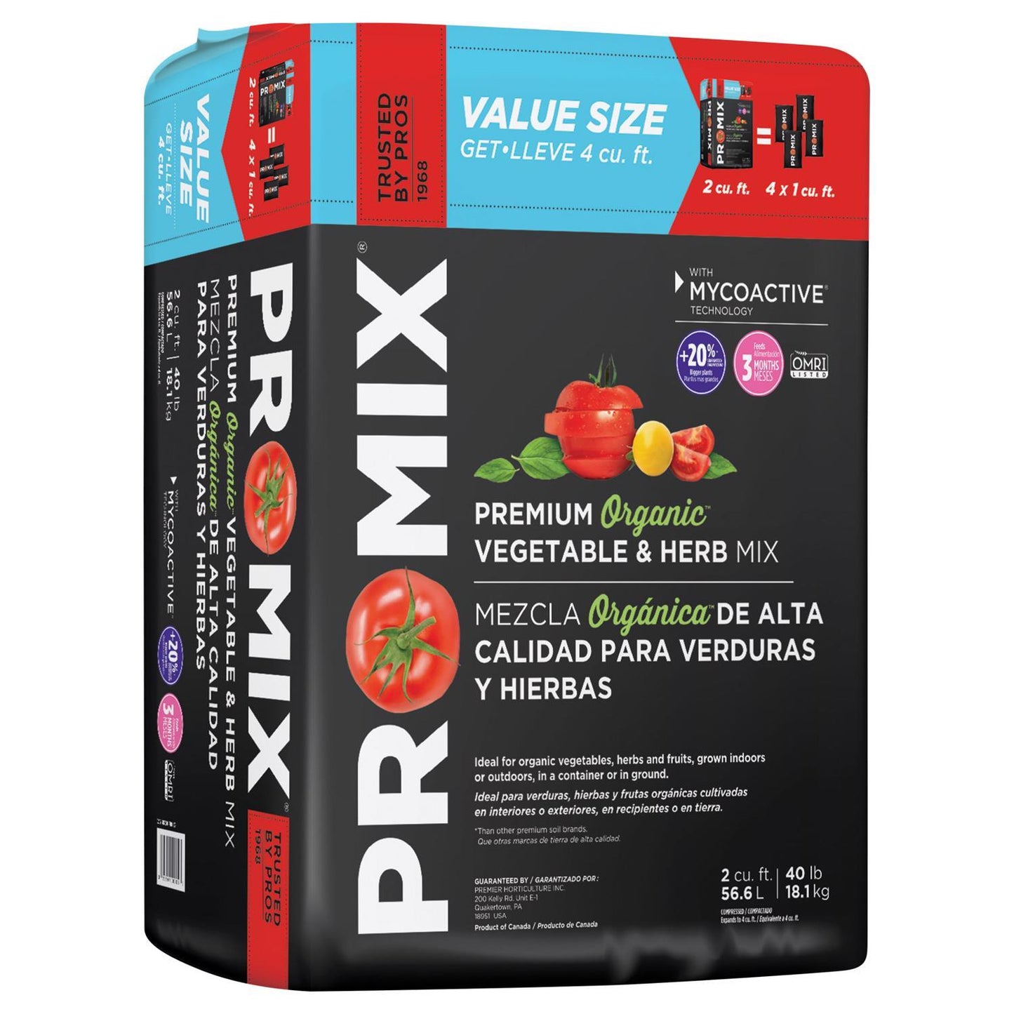  PRO-MIX Organic Herb And Vegetable Garden Soil 40 Lb
