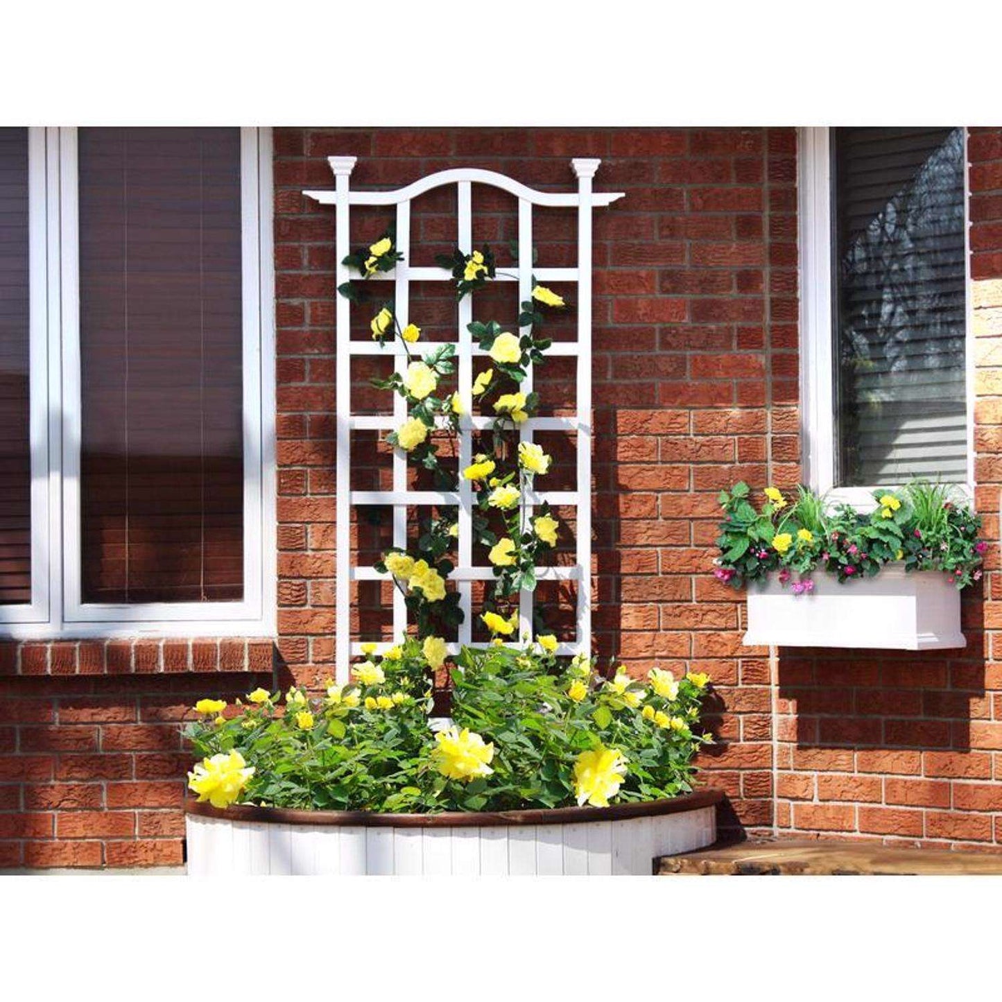  Vita London 79.25 In. H White Vinyl Garden Trellis