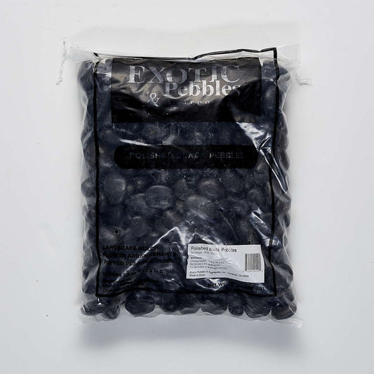  Exotic Pebbles & Aggregates Black Stone Deco Pebbles 20 Lb
