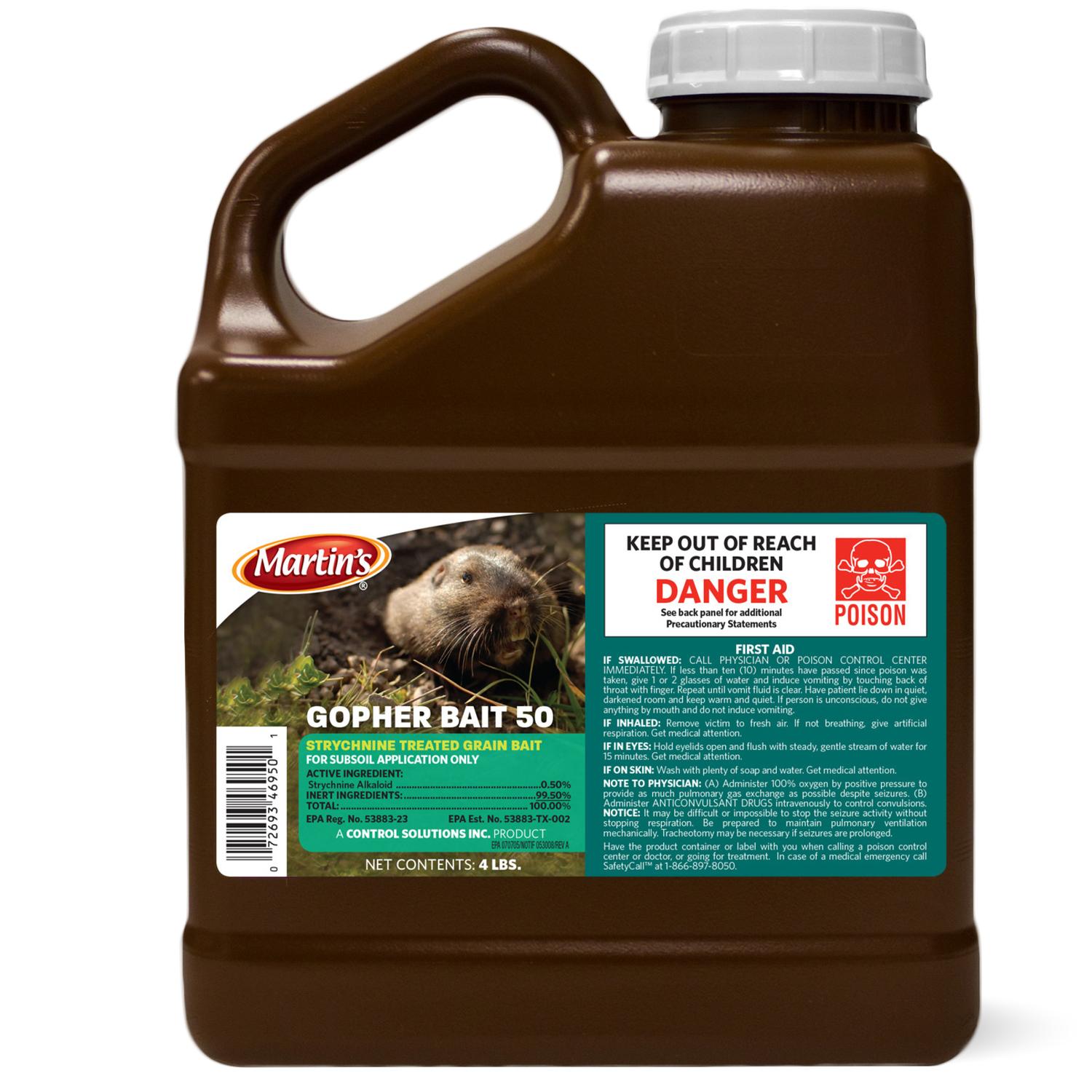  Martin's 50 Toxic Bait Granules For Gophers 4 Lb 1 Pk
