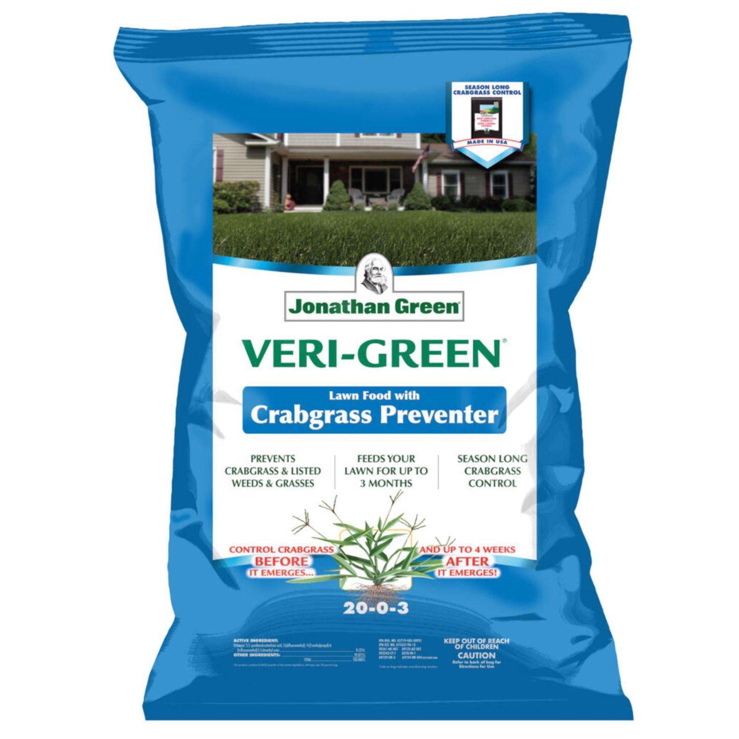  Jonathan Green Veri-Green Crabgrass Preventer Crabgrass Preventer Lawn Food For All Grasses 15000 Sq