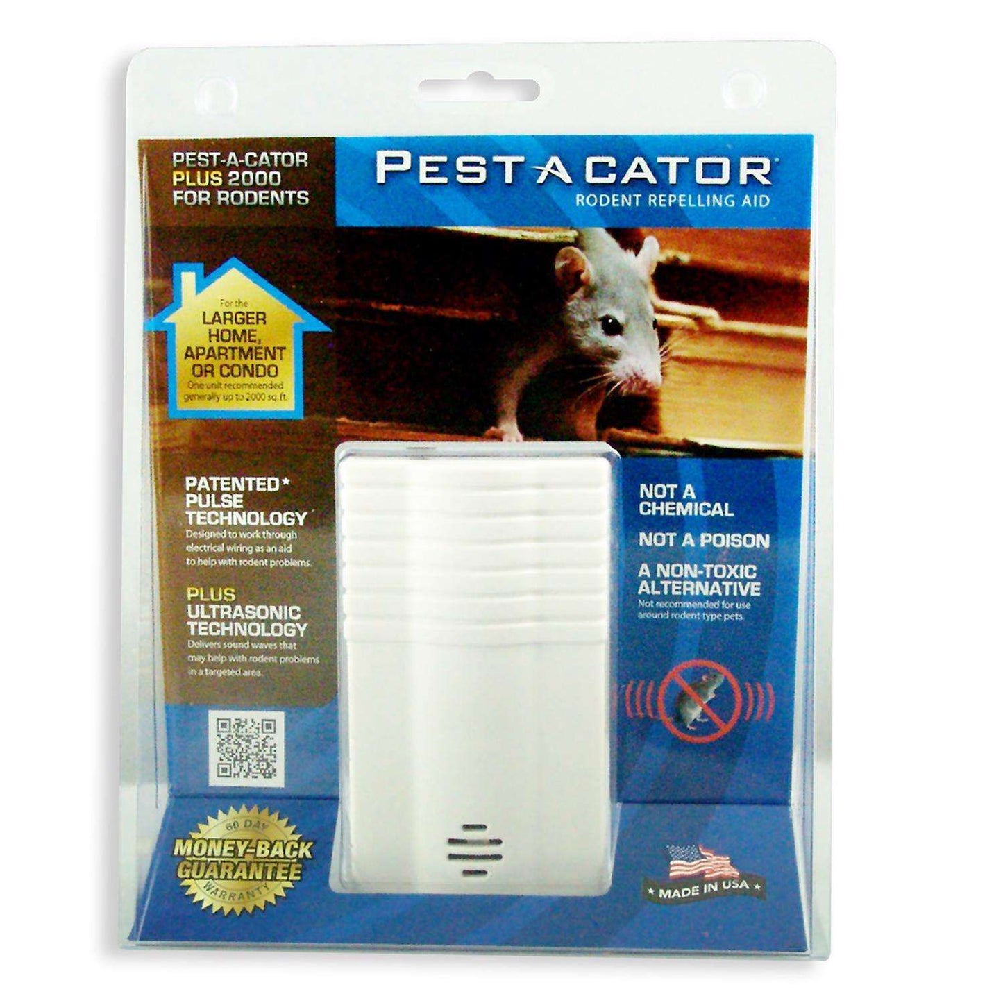 Pest-A-Cator Plus 2000 Plug-In Electronic Pest Repeller For Rodents 1 Pk