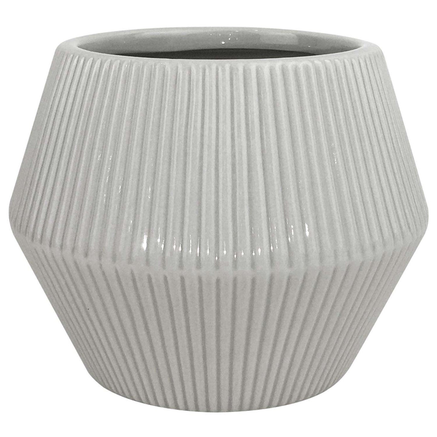  Trendspot Rena 6.5 In. H X 8 In. W X 8 In. D X 8 In. D Ceramic Planter Gray