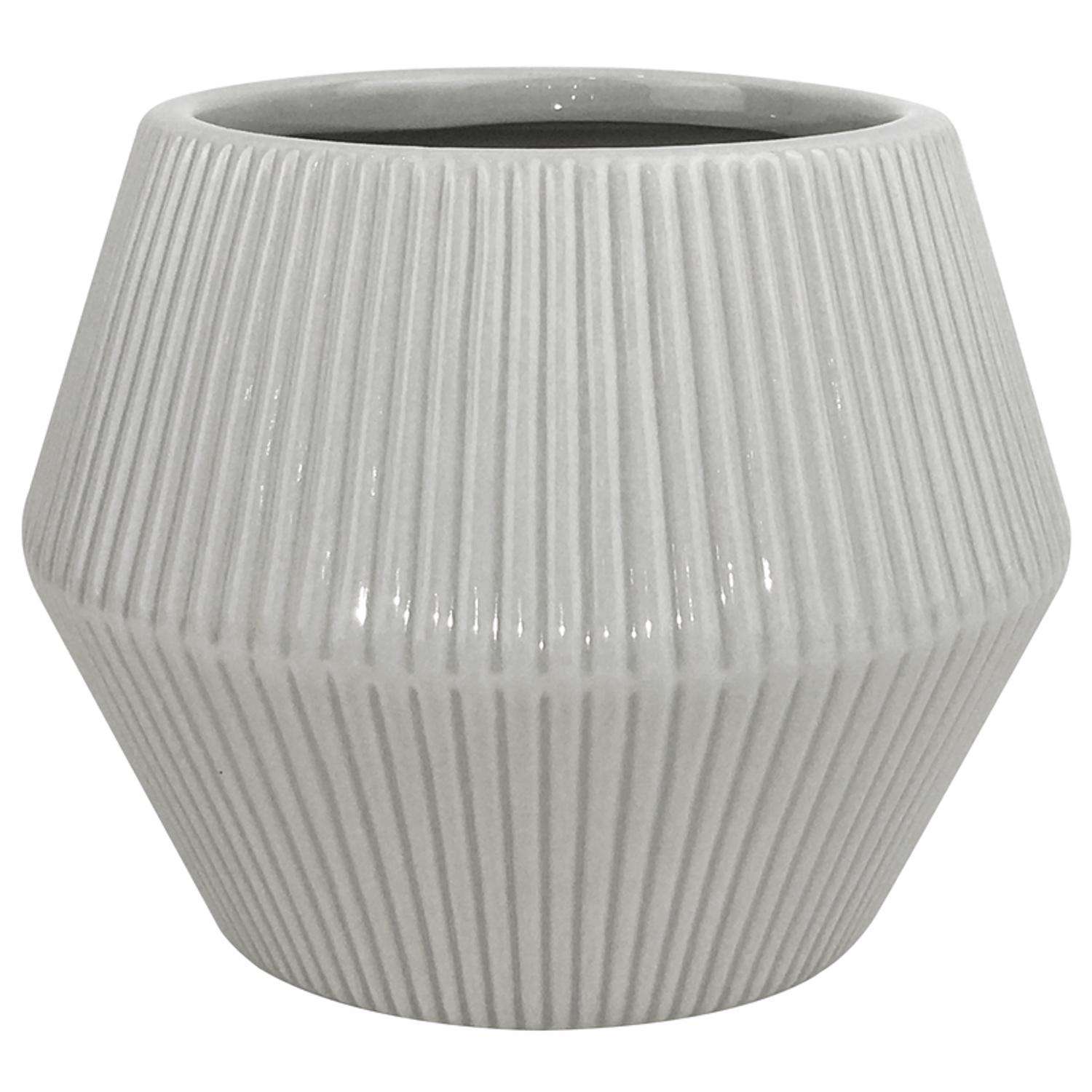  Trendspot Rena 6.5 In. H X 8 In. W X 8 In. D X 8 In. D Ceramic Planter Gray