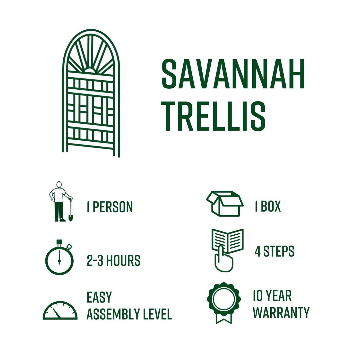  Vita Savannah 77.25 In. H Brown Vinyl Garden Trellis
