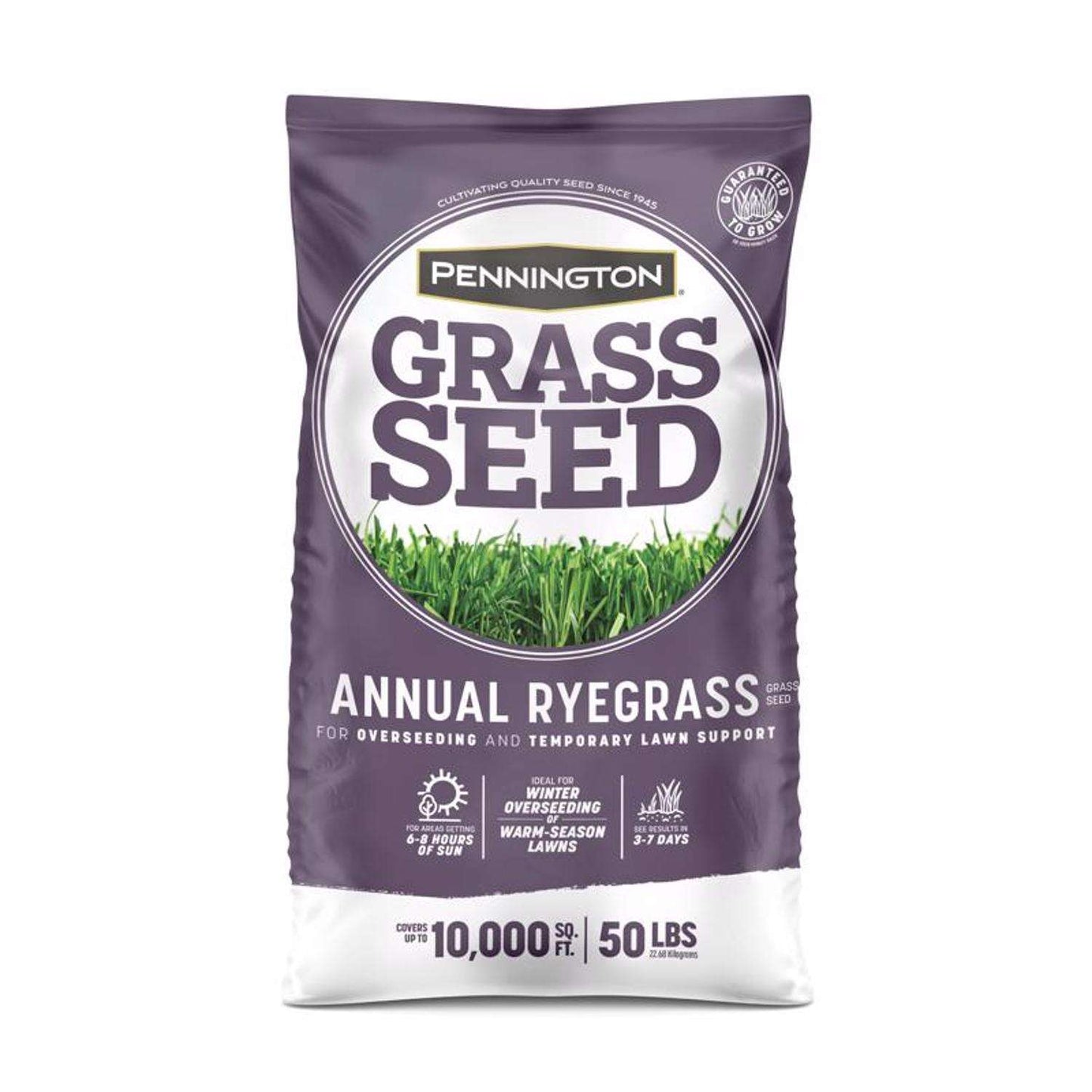  Pennington Annual Ryegrass Full Sun/Light Shade Grass Seed 50 Lb