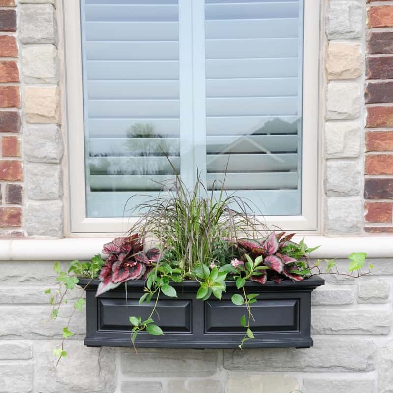  Mayne Nantucket 10 In. H X 11.5 In. W X 36 In. D Plastic Window Box Black