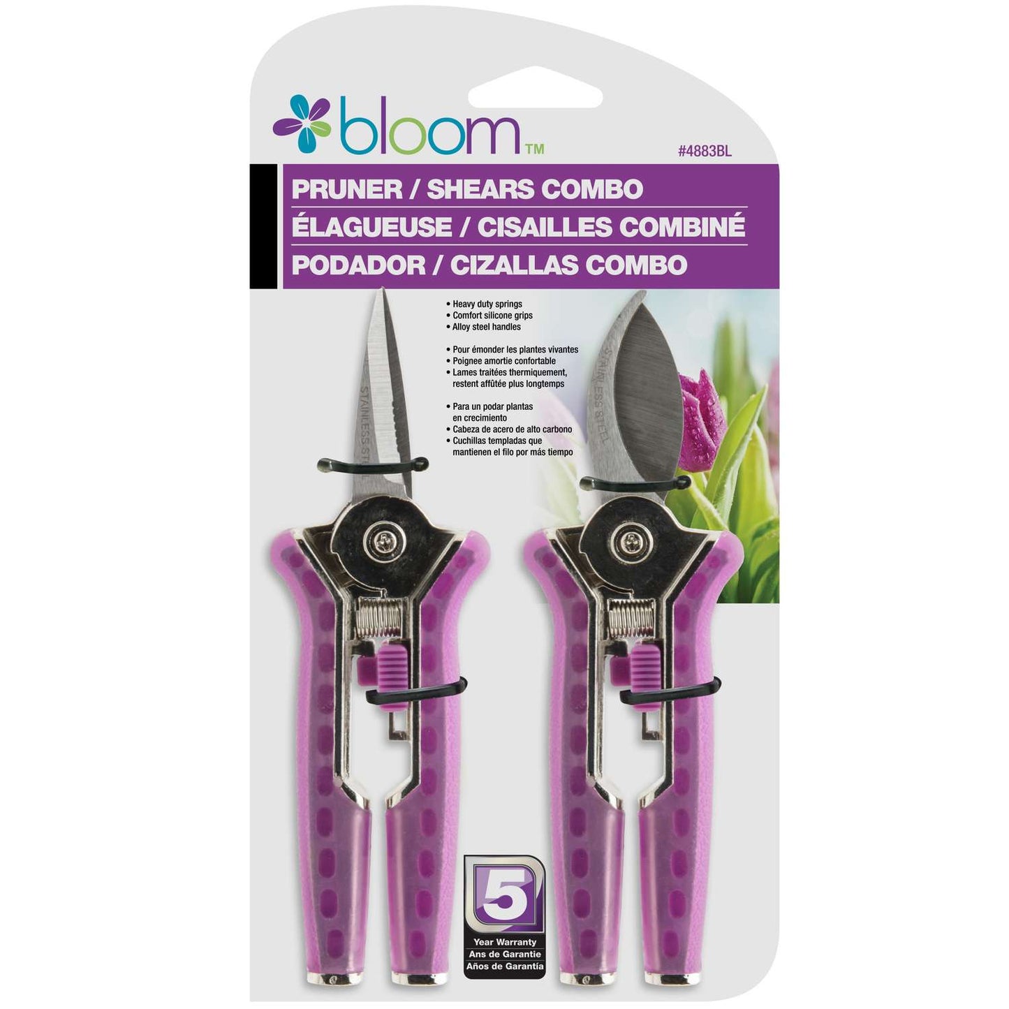  Bloom 4 In. Carbon Steel Straight Edge Pruner Set